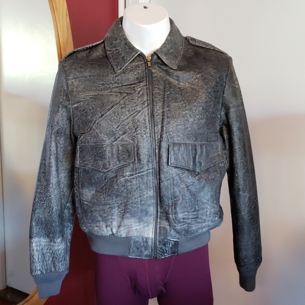 Men's lined, soft leather jacket